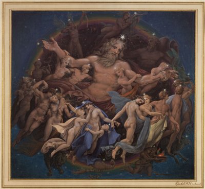Berlín. Museo Antiguo en el Lustgarten. Proyecto para el mural «Urano y la danza de los astros» de Karl Friedrich Schinkel