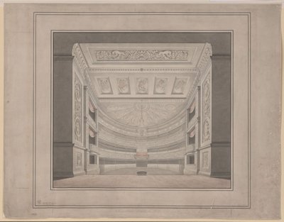Berlín. Schauspielhaus en la Gendarmenmarkt, sala de espectadores de Karl Friedrich Schinkel