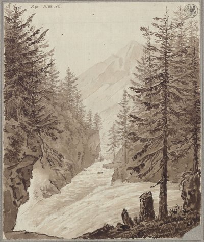 El paso de Klamm con el arroyo Gasteiner Ache cerca de Lend, en la región de Salzburgo de Karl Friedrich Schinkel