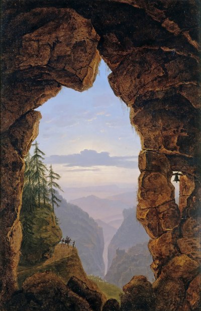 Puerta en las rocas, 1818 de Karl Friedrich Schinkel