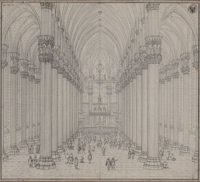 Vista interior de la catedral de Milán de Karl Friedrich Schinkel