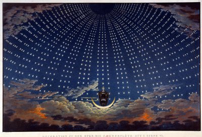Escenografía para La flauta mágica, ópera de Wolfgang Amadeus Mozart, realizada por Karl Schinkel (1781-1841) de Karl Friedrich Schinkel
