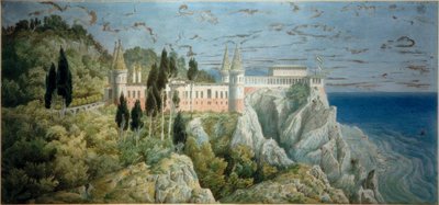 Castillo de Orianda, vista de Karl Friedrich Schinkel