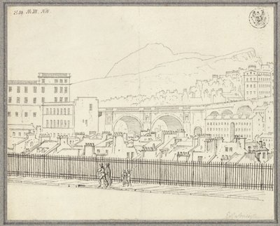 Vista de Edimburgo con puente de Karl Friedrich Schinkel