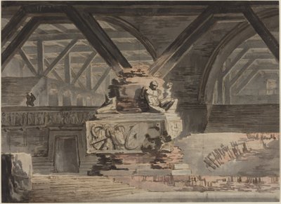 Diseño escénico: una bóveda sepulcral de Karl Friedrich Schinkel