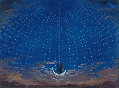 Escenografía para La flauta mágica de Mozart de Karl Friedrich Schinkel