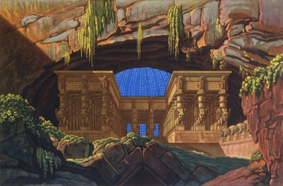 Templo de Isis y Osiris donde Sarastro Sumo Sacerdote oficia "La flauta mágica" de Karl Friedrich Schinkel