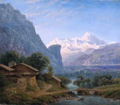 Vista del Mont Blanc de Karl Friedrich Schinkel