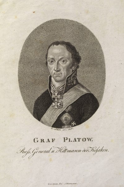 Retrato del Conde Matvei Ivanovich Platov 1757-1818 de Karl Friedrich Schulz