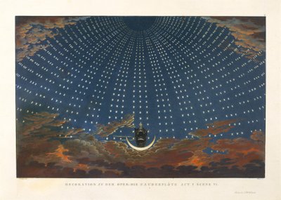 El Salón de las Estrellas en el Palacio de la Reina de la Noche, 1847-49 de Karl Friedrich Thiele
