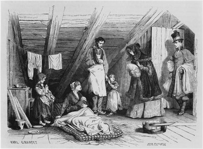 Visitando a los pobres, ilustración de 