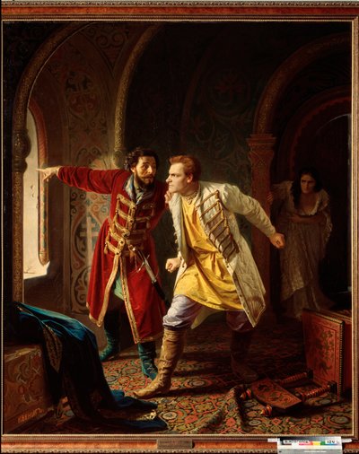 Los últimos minutos del primer falso Dimitri (Dimitri II de Rusia, ne Gregori Otrepiev de Karl Gottlieb Wenig