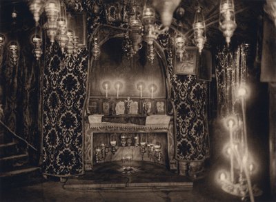 Belén, lugar de nacimiento de Cristo (foto en blanco y negro) de Karl Grober