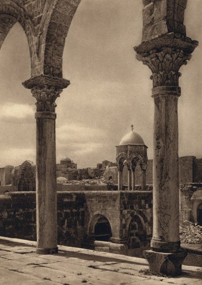 Jerusalén, Arcadas en el Lugar del Templo (foto b/n) de Karl Grober