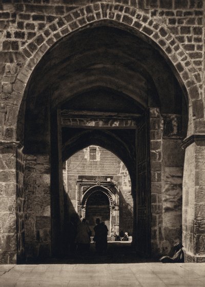 Jerusalén, entrada a la plaza del Templo (foto en blanco y negro) de Karl Grober