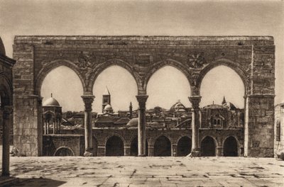 Jerusalén, Lugar del Templo (foto b/n) de Karl Grober