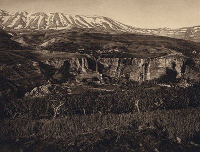 Líbano, paisaje (foto en blanco y negro) de Karl Grober