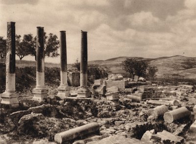 Samaria, Ruinas del Palacio de Herodes (foto b/n) de Karl Grober