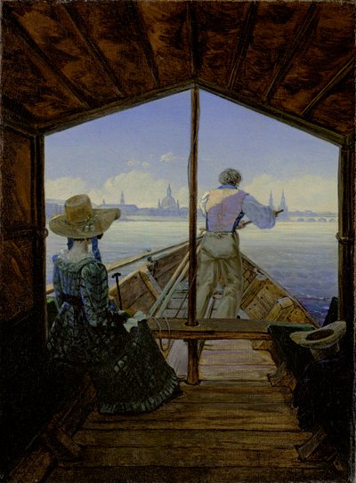 Madrugada en el Elba, cerca de Dresde, 1827 de Karl Gustav Carus