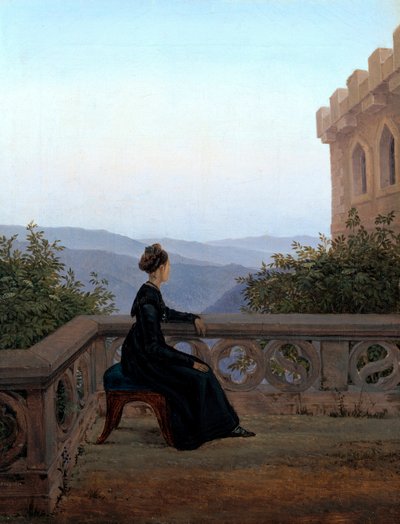 Mujer en el balcón de Karl Gustav Carus