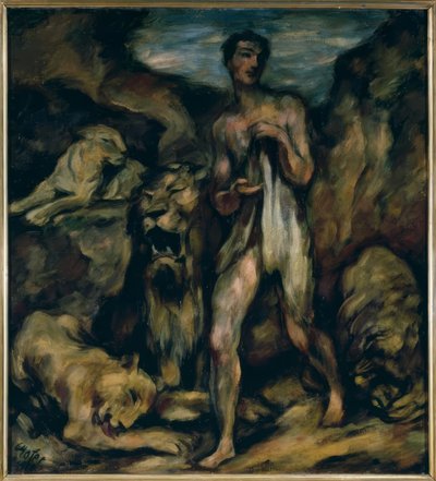 Daniel en el foso de los leones de Karl Hofer