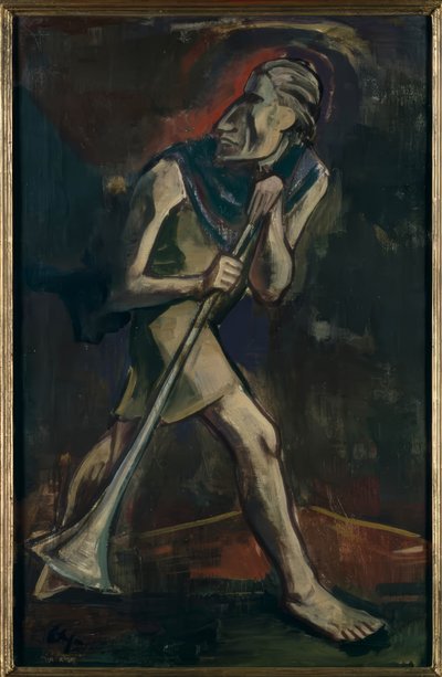 El instrumentista de viento de Karl Hofer