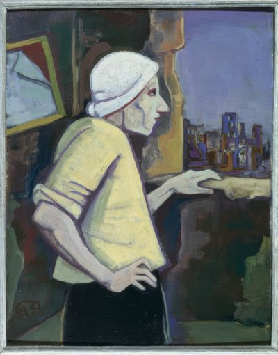 Mujer en la ventana de Karl Hofer