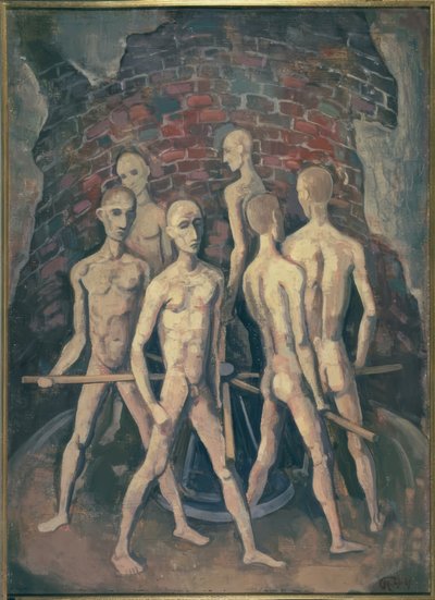 Prisioneros (en la rueda) de Karl Hofer