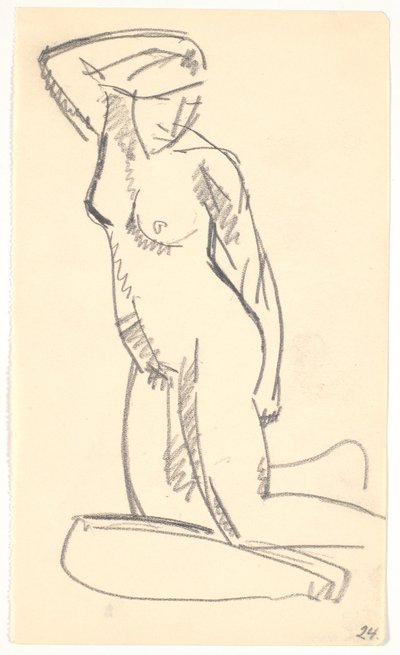 Modelo arrodillada de Karl Isakson