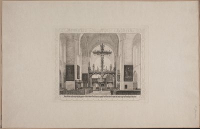 Danés: Interior de la catedral de Lübeck de Karl Jensen