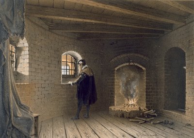 Prisión del Duque Juan, hijo de Gustavo I, en Gripsholm, después de la deposición de Erik de Karl Johann Billmark