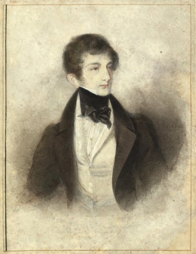 Retrato del pianista y compositor Sigismund Thalberg, 1829 de Karl Joseph Aloys Agricola