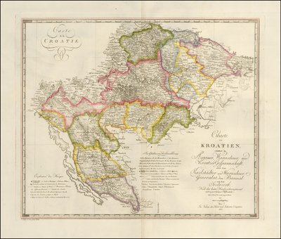Mapa de Crotia de 1803 por Karl Joseph Kipferling de Karl Joseph Kipferling