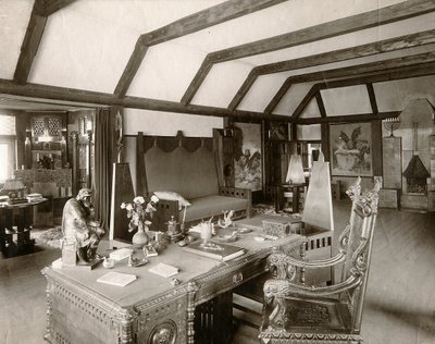 El estudio del autor ruso Leonid Andreyev, principios del siglo XX de Karl Karlovich Bulla