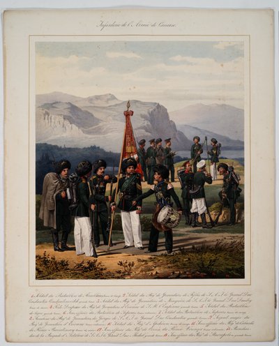 Infantería del Ejército del Cáucaso Ruso, 1867 de Karl Karlovich Piratsky