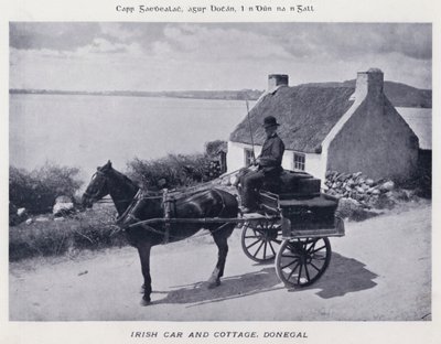 Coche y Cabaña Irlandesa, Donegal (foto en blanco y negro) de Karl Karlovich Piratsky