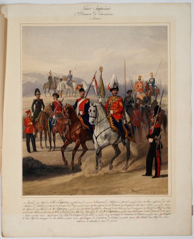 Soldados de la 1ª División de Caballería de la Guardia Imperial Rusa, 1867 de Karl Karlovich Piratsky