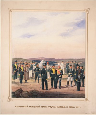 Regimiento de Granaderos de la Guardia de Vida de San Petersburgo del Rey Federico Guillermo III, 1871 de Karl Karlovich Piratsky