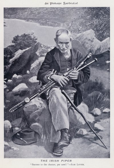 El gaitero irlandés (foto en b/n) de Karl Karlovich Piratsky