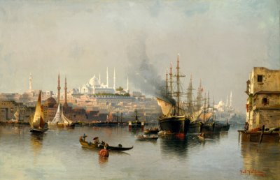 Vista de Constantinopla desde el Cuerno de Oro de Karl Kaufmann