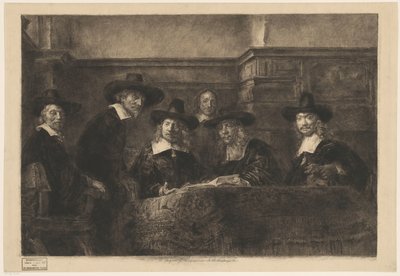 Los Staalmeester, después de Rembrandt. de Karl Köpping