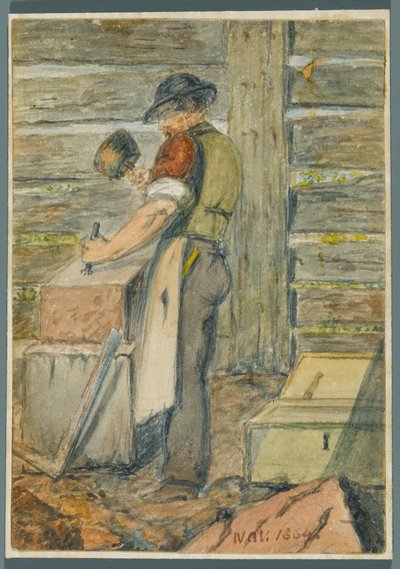 Trabajador de piedra, 1864 de Karl L.H. Mueller