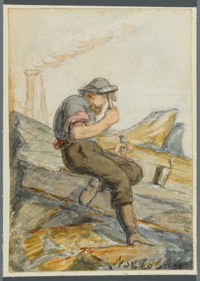 Trabajador de piedra, 1864 de Karl L.H. Mueller