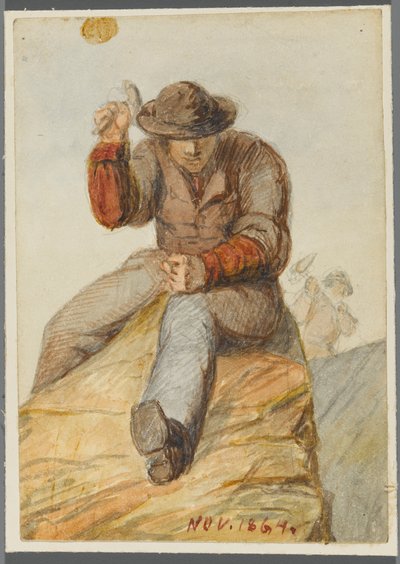 Trabajador de piedra, 1864 de Karl L.H. Mueller