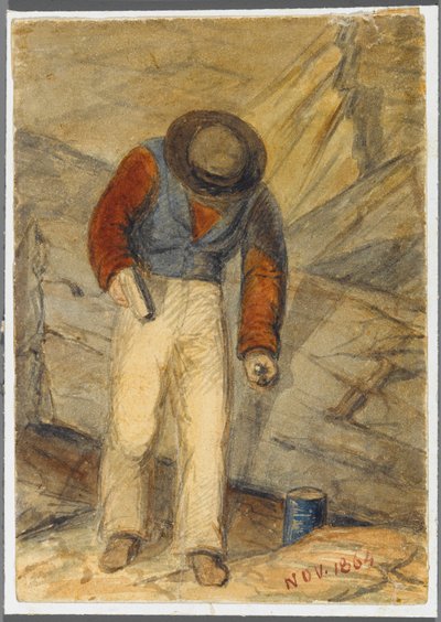 Trabajador de piedra, 1864 de Karl L.H. Mueller