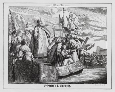 El emperador Federico I en la Tercera Cruzada de Karl Ludwig Adolf Ehrhardt