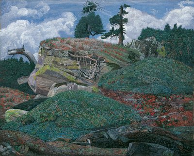paisaje con rocas de Karl Mediz