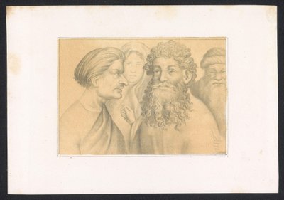 Tres hombres y un jonge vrouw Diseños y estudios de un maestro holandés del siglo XV. Siglo. Basado en los originales conservados en la Biblioteca Real de Berlín (título de la serie) de Karl Palzow