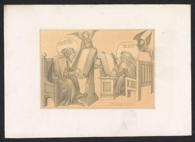 Evangelistas Matteus y Marcus Diseños y estudios de un maestro holandés del siglo XV. Siglo. Basado en los originales conservados en la Biblioteca Real de Berlín (título de la serie) de Karl Palzow