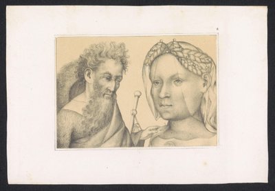 Jakobus de Meerdere en vrouw Diseños y estudios de un maestro holandés del siglo XV. Siglo. Basado en los originales conservados en la Biblioteca Real de Berlín (título de la serie) de Karl Palzow